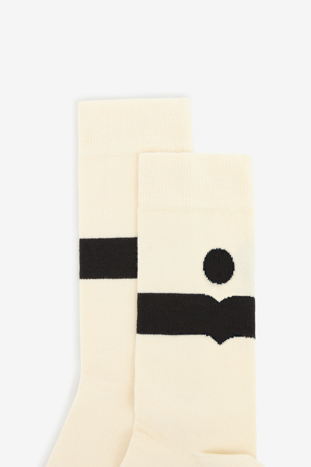 Nesson mid-calf logo socks - Ecru - Man - 2