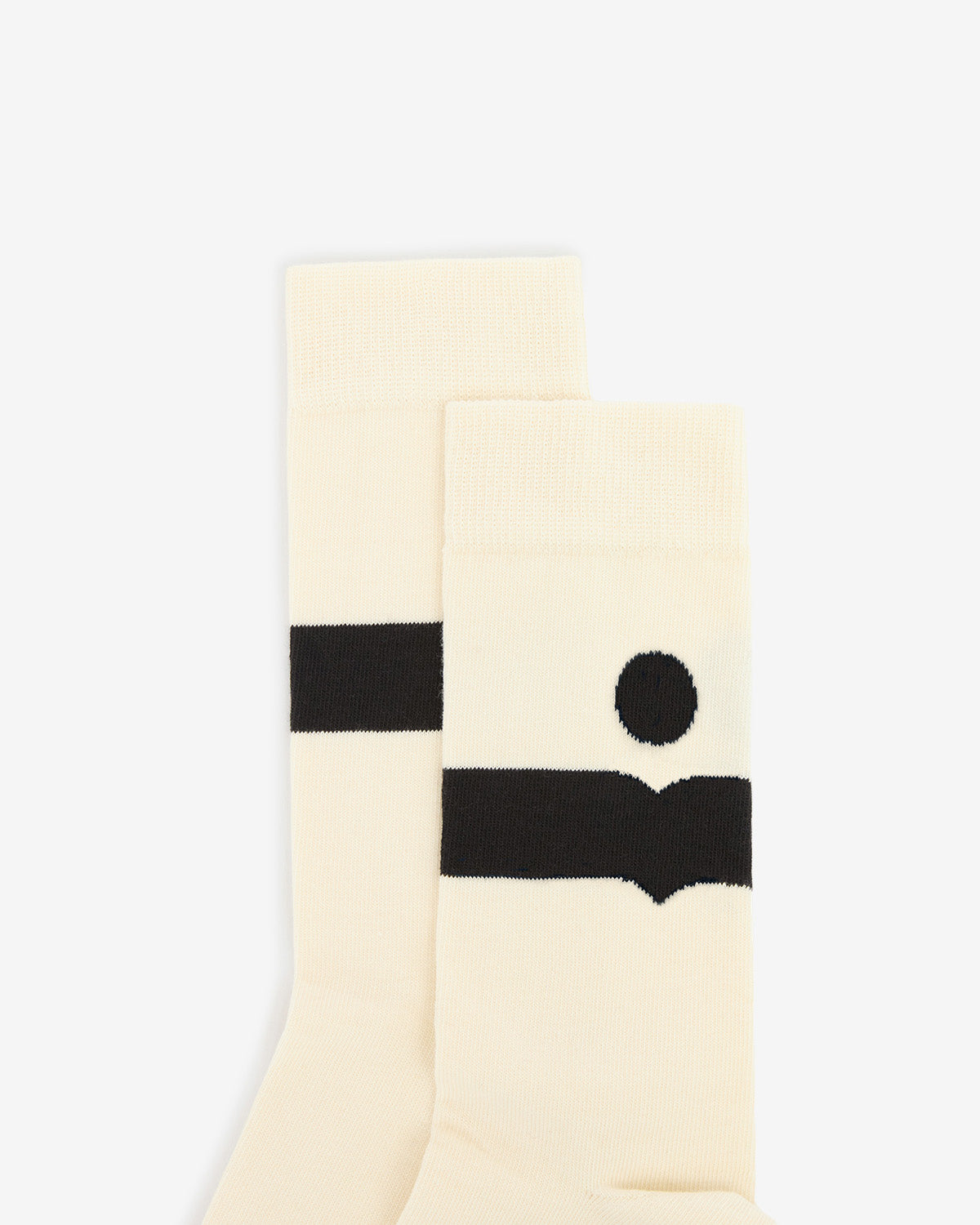 Nesson mid-calf logo socks - Ecru - Man - 2