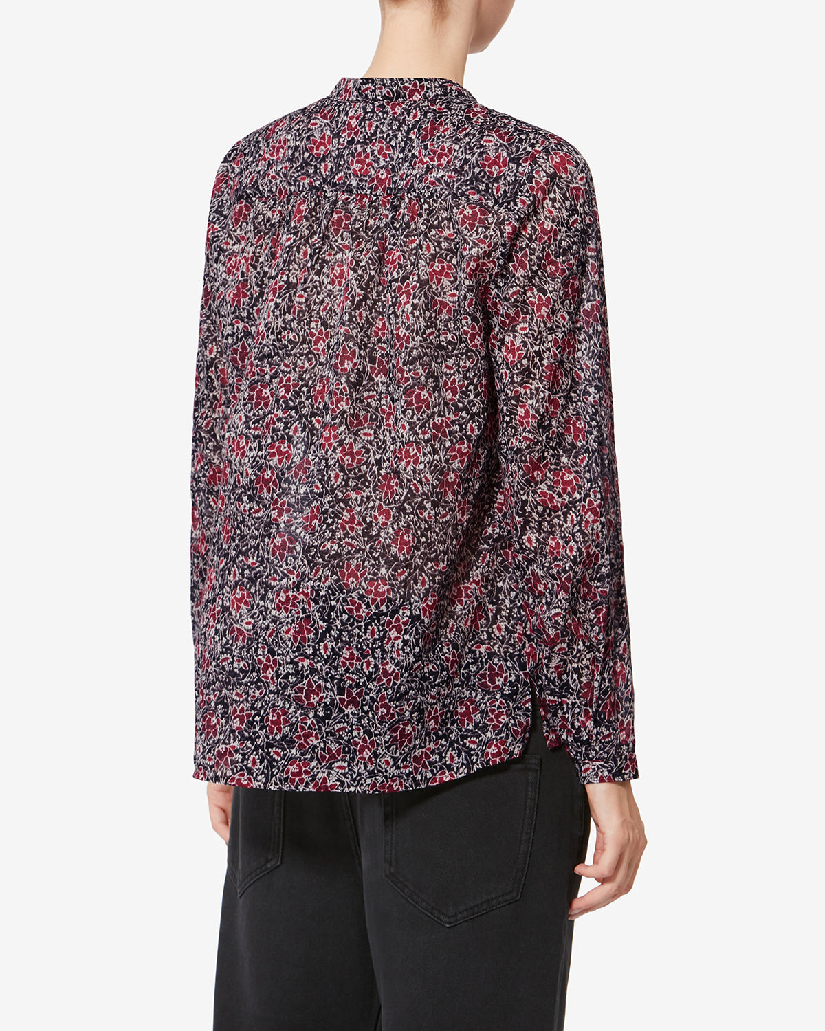 LEONA TOP Woman black and ecru | ISABEL MARANT Official online store