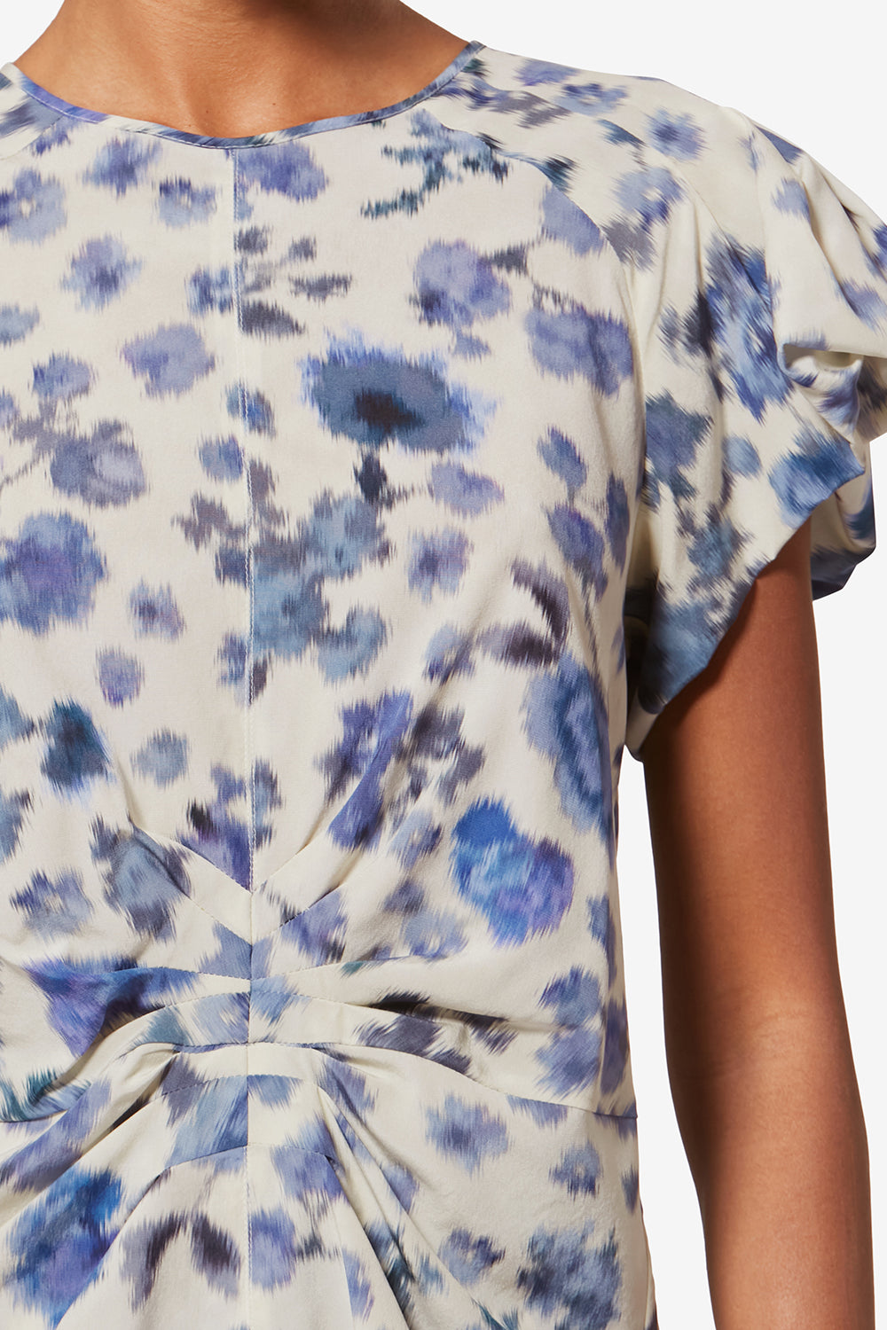 Tullya 스트레치 실크 드레이프 탑 - 파란색 - Woman - 3