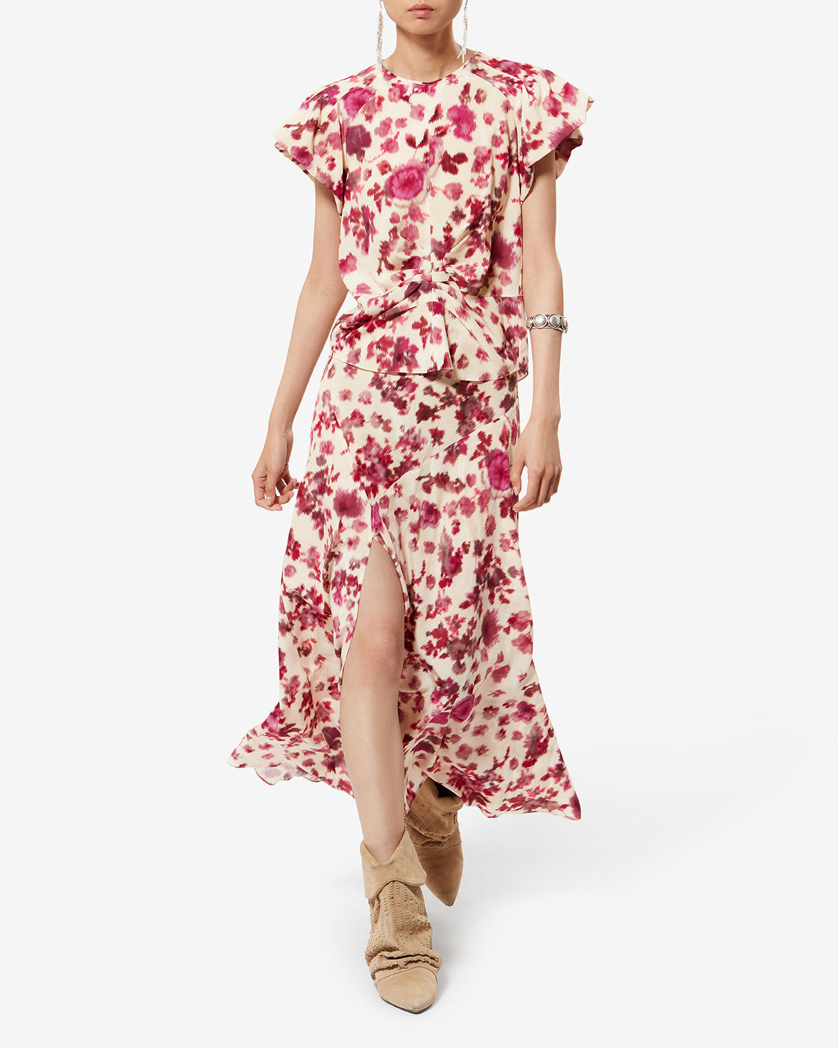TULLYA TOP Woman pink | ISABEL MARANT Official online store