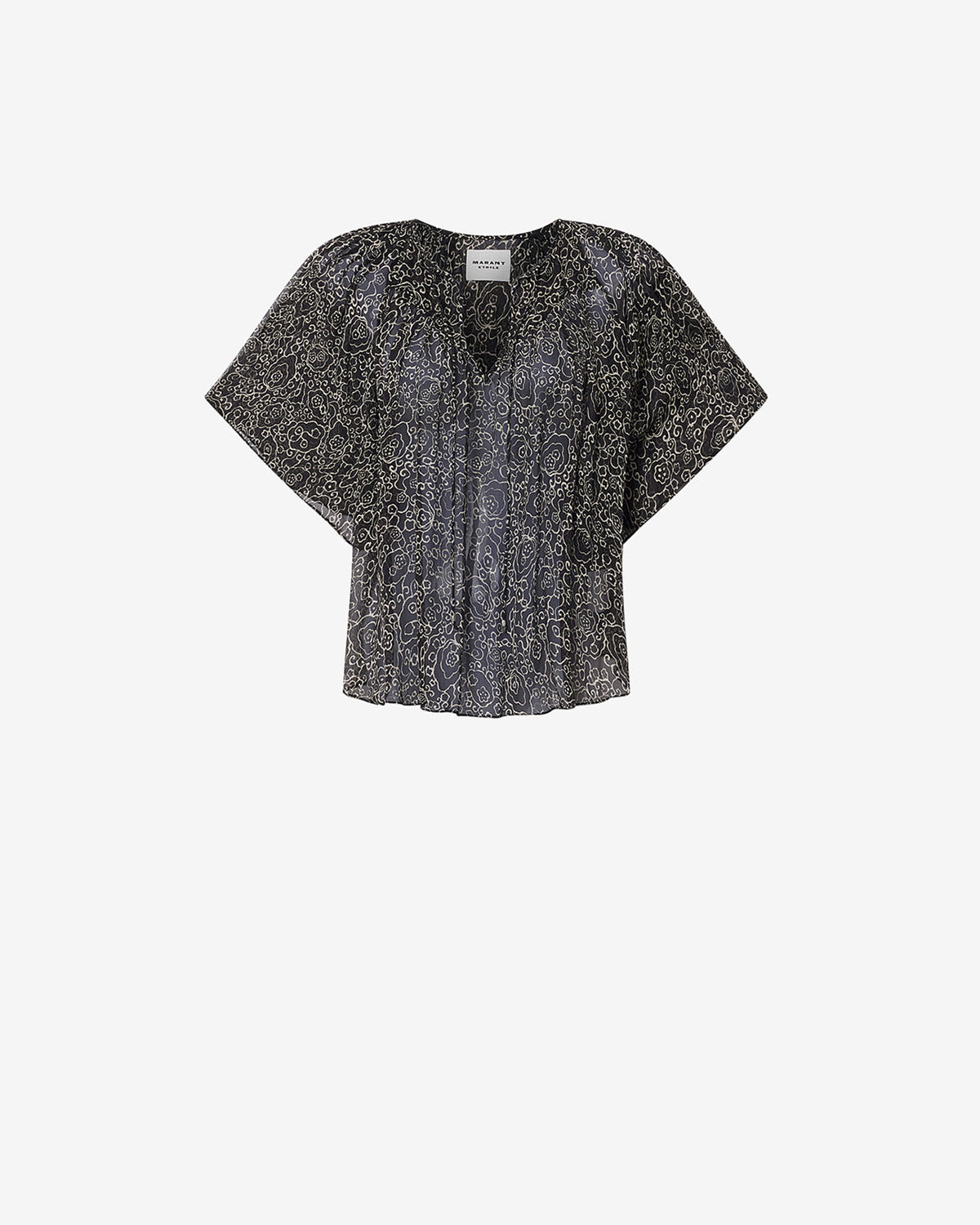 NESLYA TOP Woman black and ecru | ISABEL MARANT Official online store
