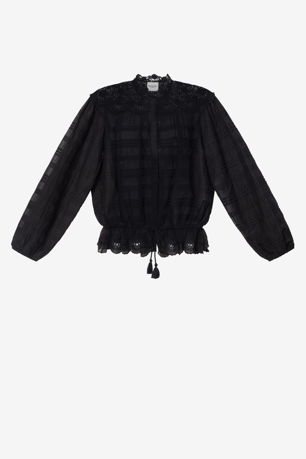 Polly 코튼 플로럴 레이스 블라우스 - 검은색 - Woman - 1
