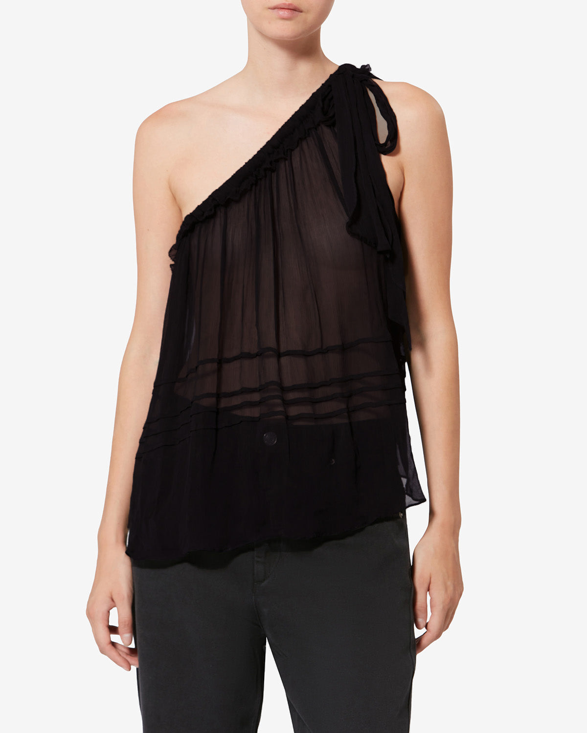 LOEVA TOP Woman black | ISABEL MARANT Official online store