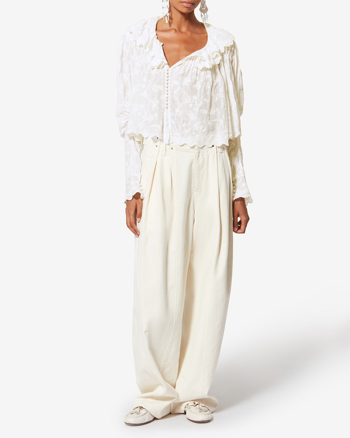ZELLY TOP Woman white | ISABEL MARANT Official online store