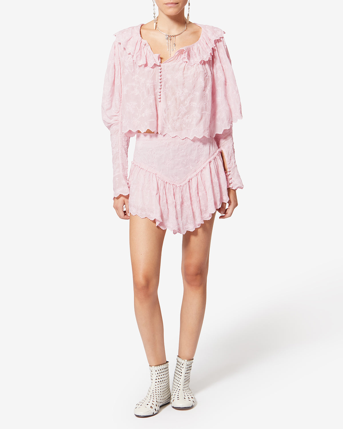 ZELLY TOP Woman pale pink | ISABEL MARANT Official online store
