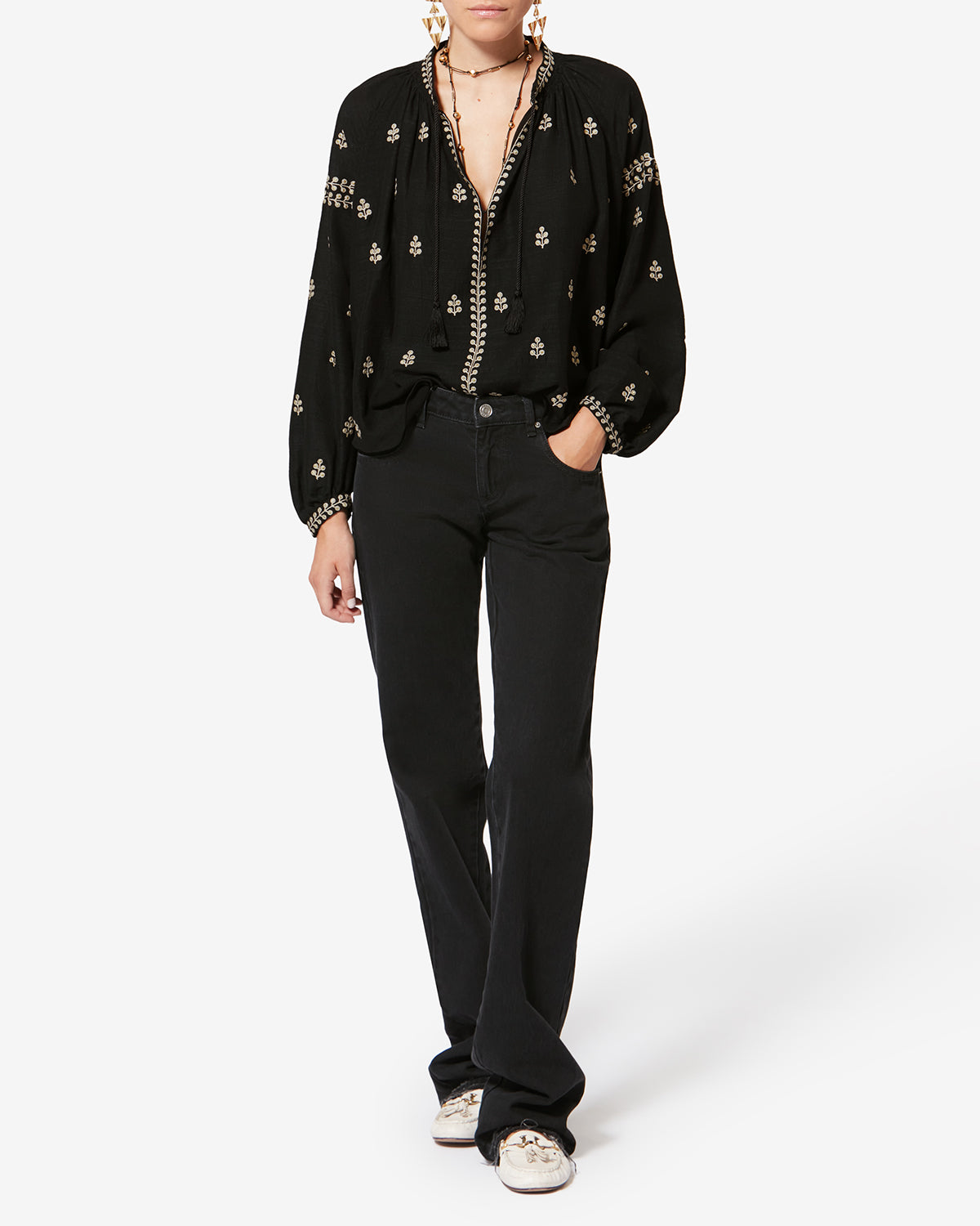 RODIS TOP Woman black | ISABEL MARANT Official online store