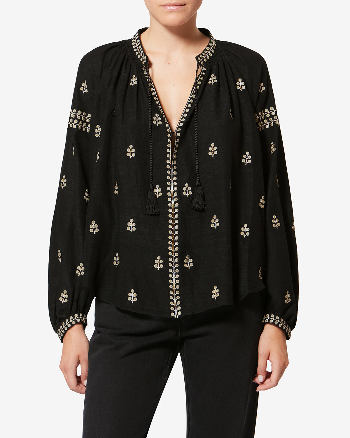 RODIS TOP Woman black | ISABEL MARANT Official online store
