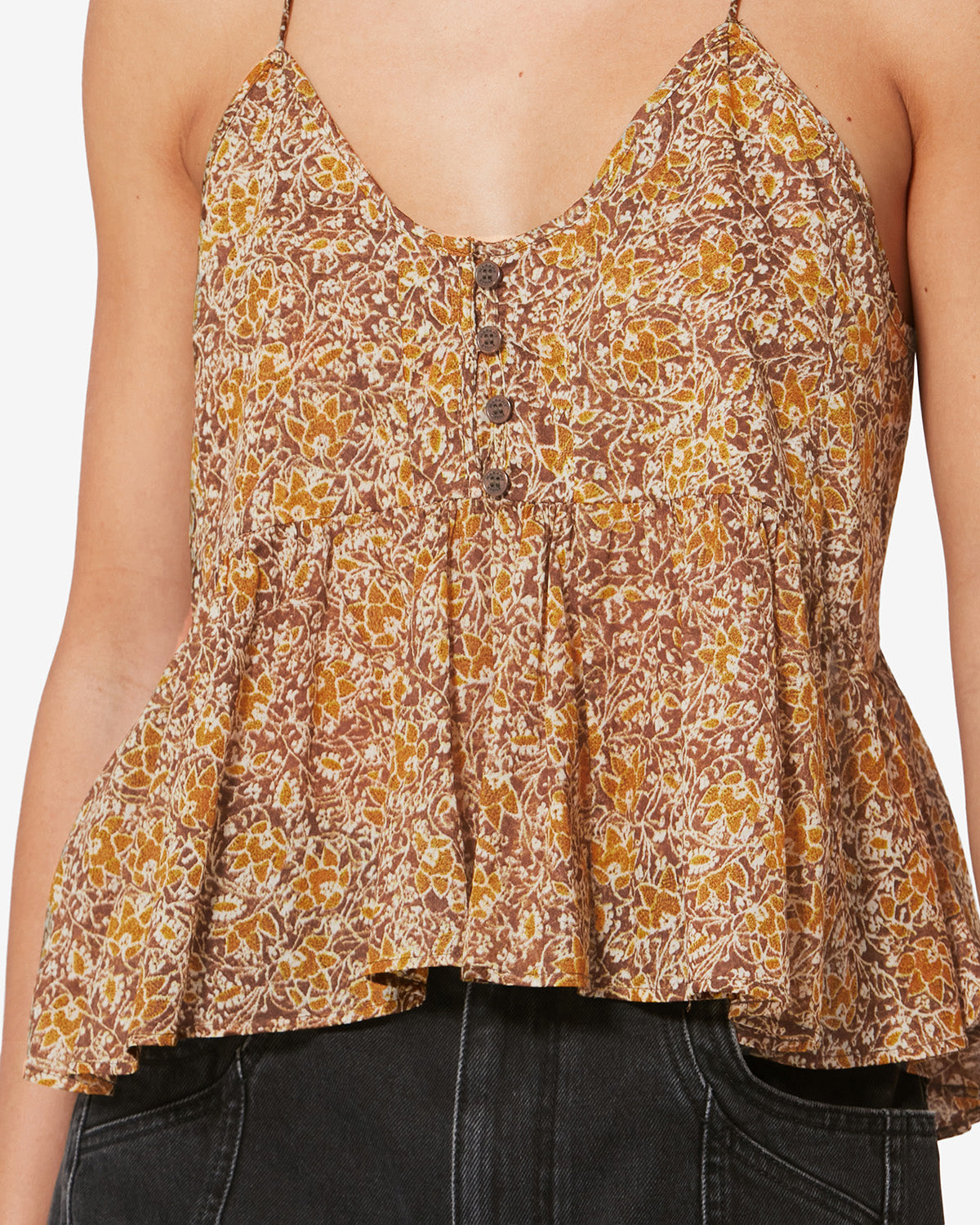 LIRHETTA TOP Woman khaki | ISABEL MARANT Official online store