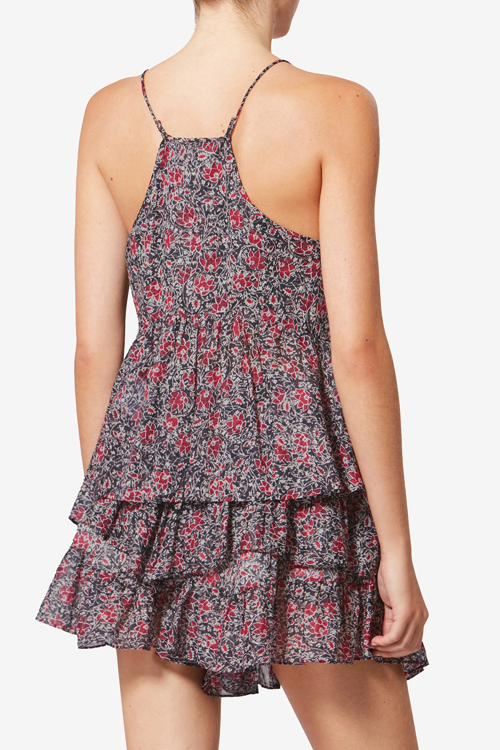 Lirhetta 프린트 유기농 코튼 보일 어깨 끈 탑 - Crushed berry - Woman - 5