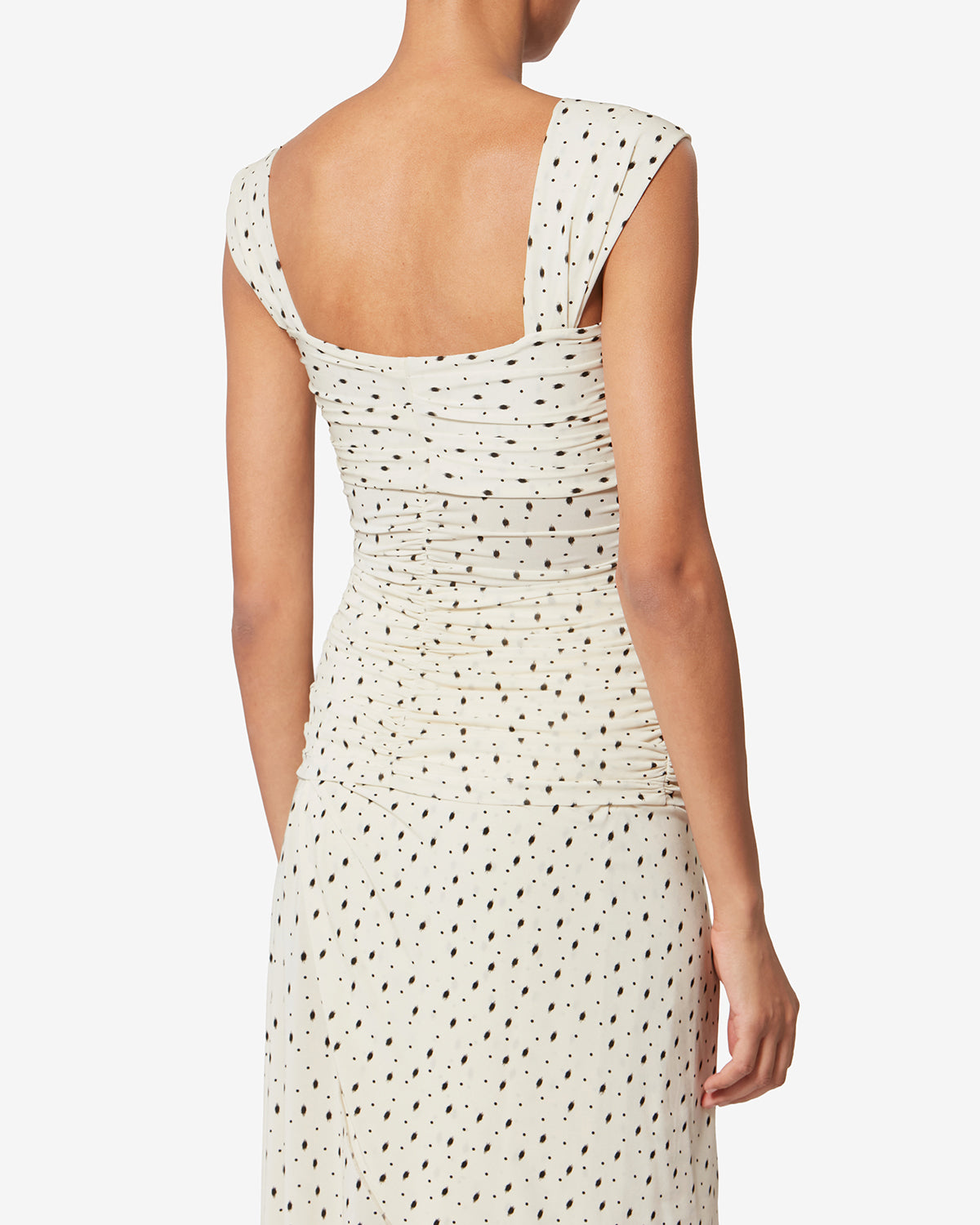 GEMINA TOP Woman ecru and black | ISABEL MARANT Official online store