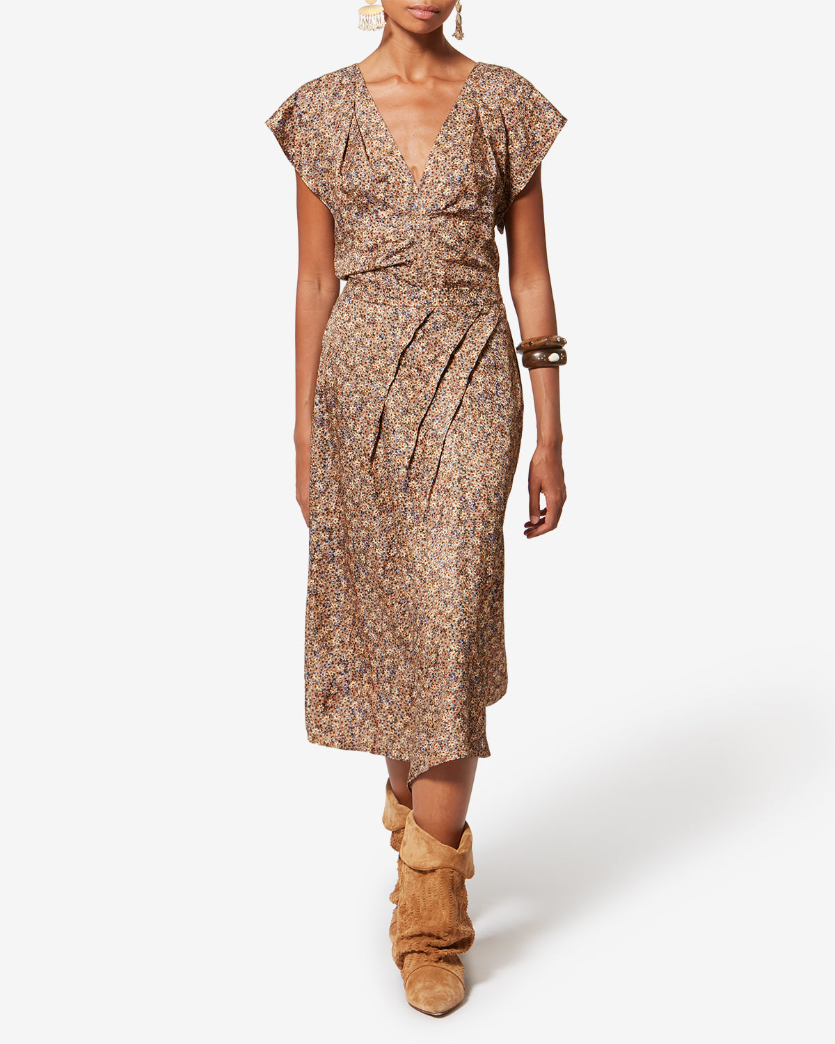 訳あり isabel marant étoile シルク スカート ミモザ CACIA SKIRT Woman ochre | ISABEL MARANT Official online store