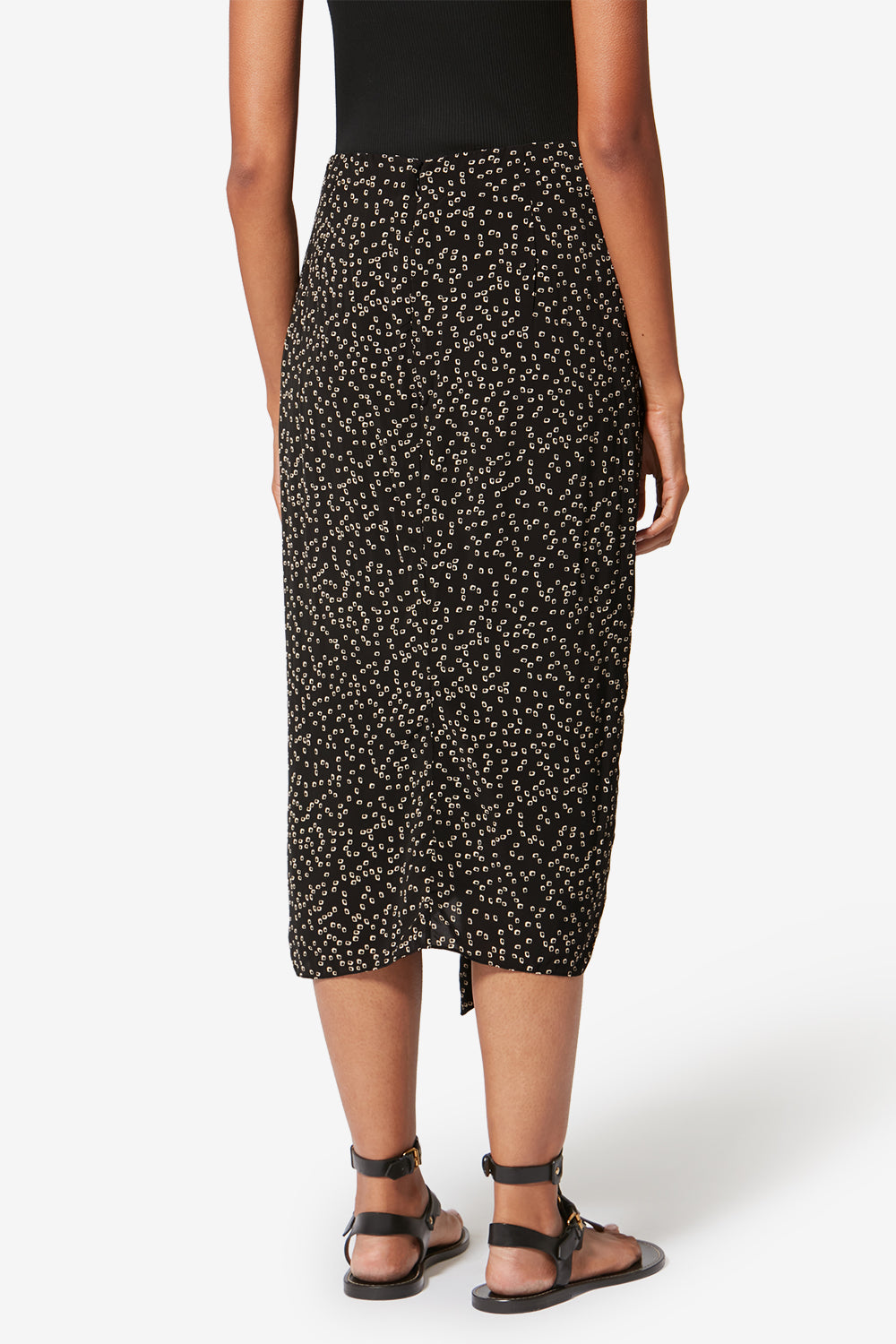 Enagua holgada zaine con estampado de origami - Negro - Woman - 5