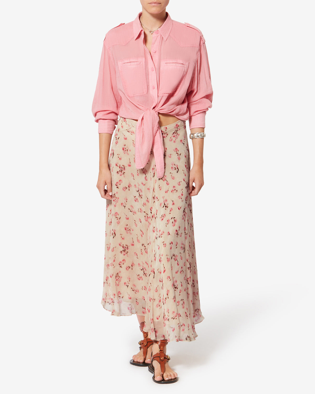 Lycia muslin skirt - Beige - Woman - 1