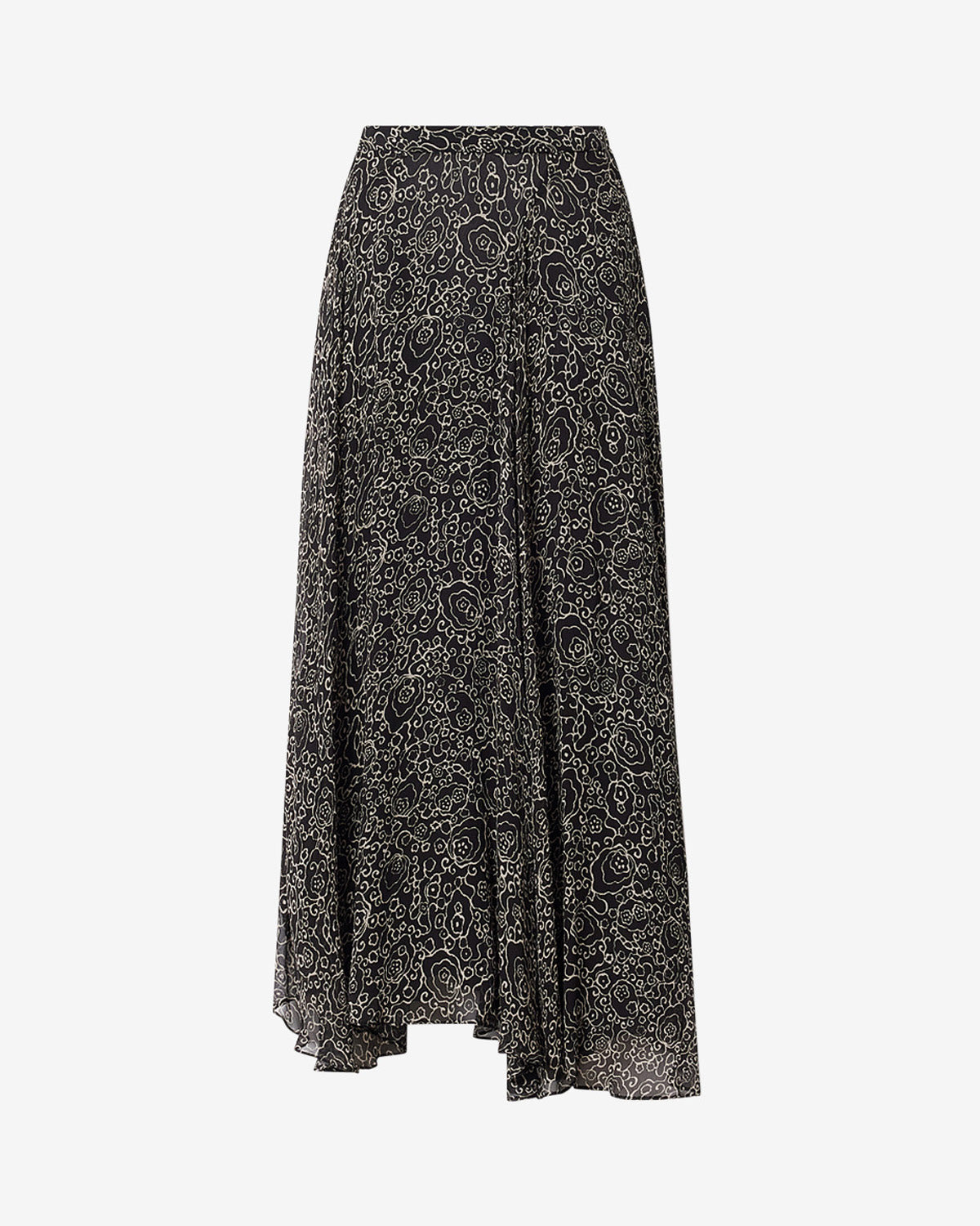 Lycia printed muslin skirt - Black and ecru - Woman - 5