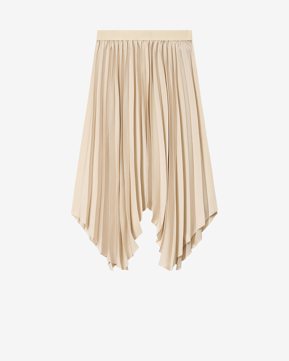 Felixa long pleated flowing crepe skirt - Ecru - Woman - 5