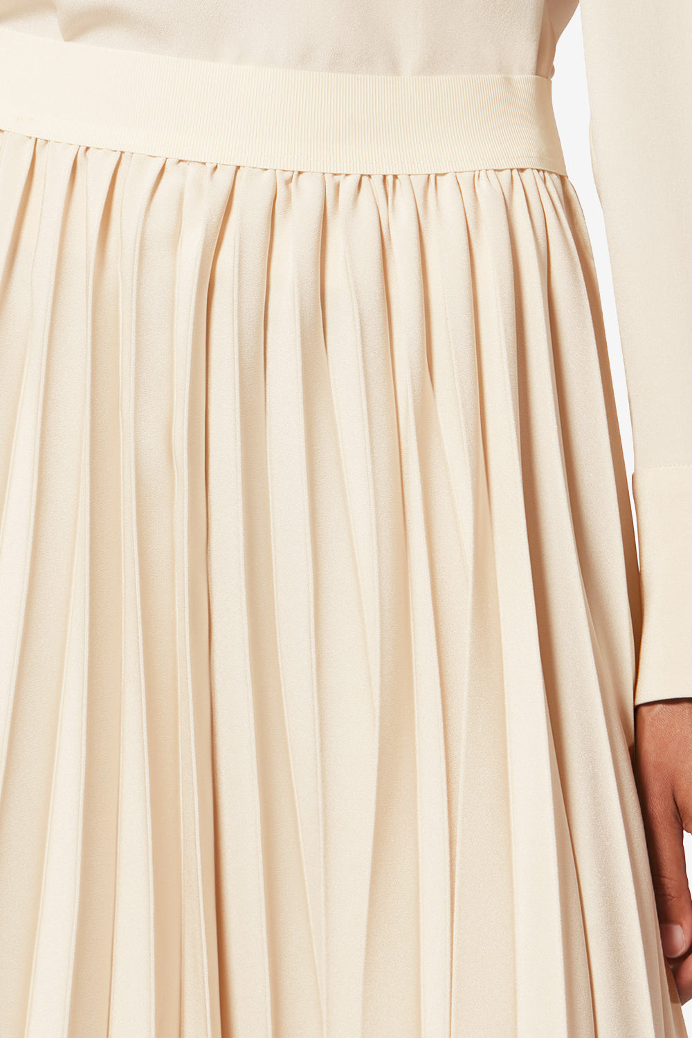 Felixa 플루이드 크레이프 플리츠 맥시 스커트 - 에크루 - Woman - 3