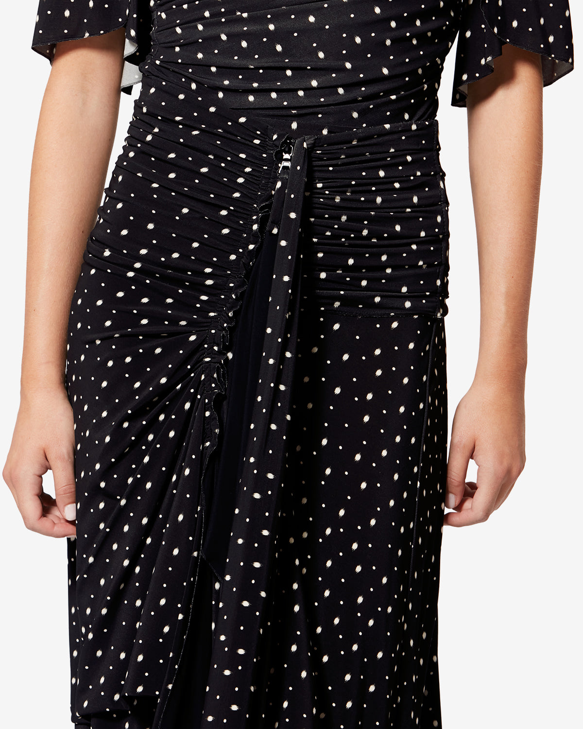 Falda midi gyelle - Black and ecru - Woman - 2