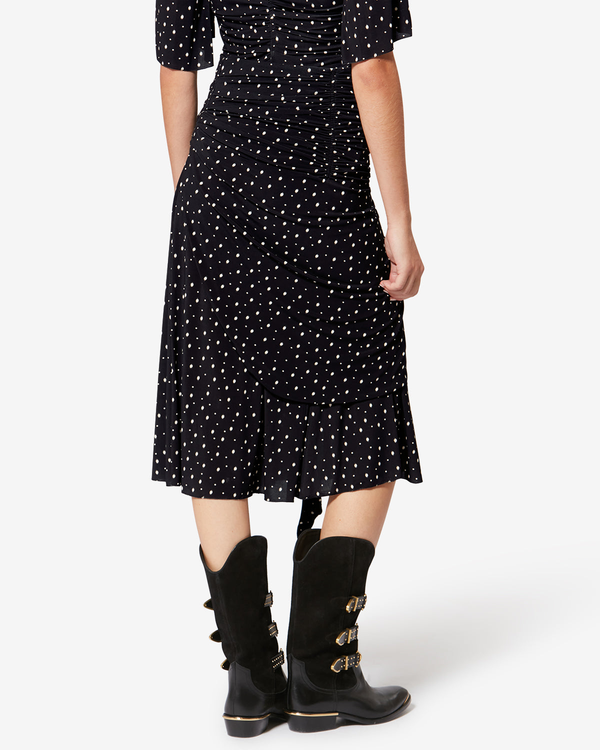 Falda midi gyelle - Black and ecru - Woman - 4