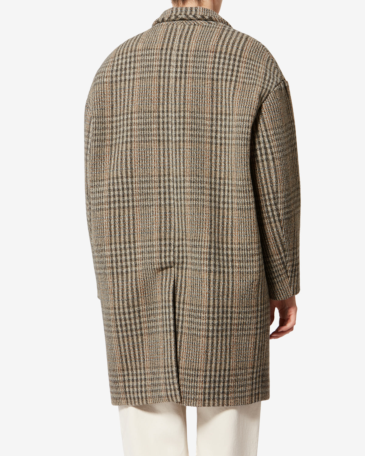 Limizia プリンス・オブ・ウェールズ柄ヴァージンウール コート - ベージュ - Woman - 4