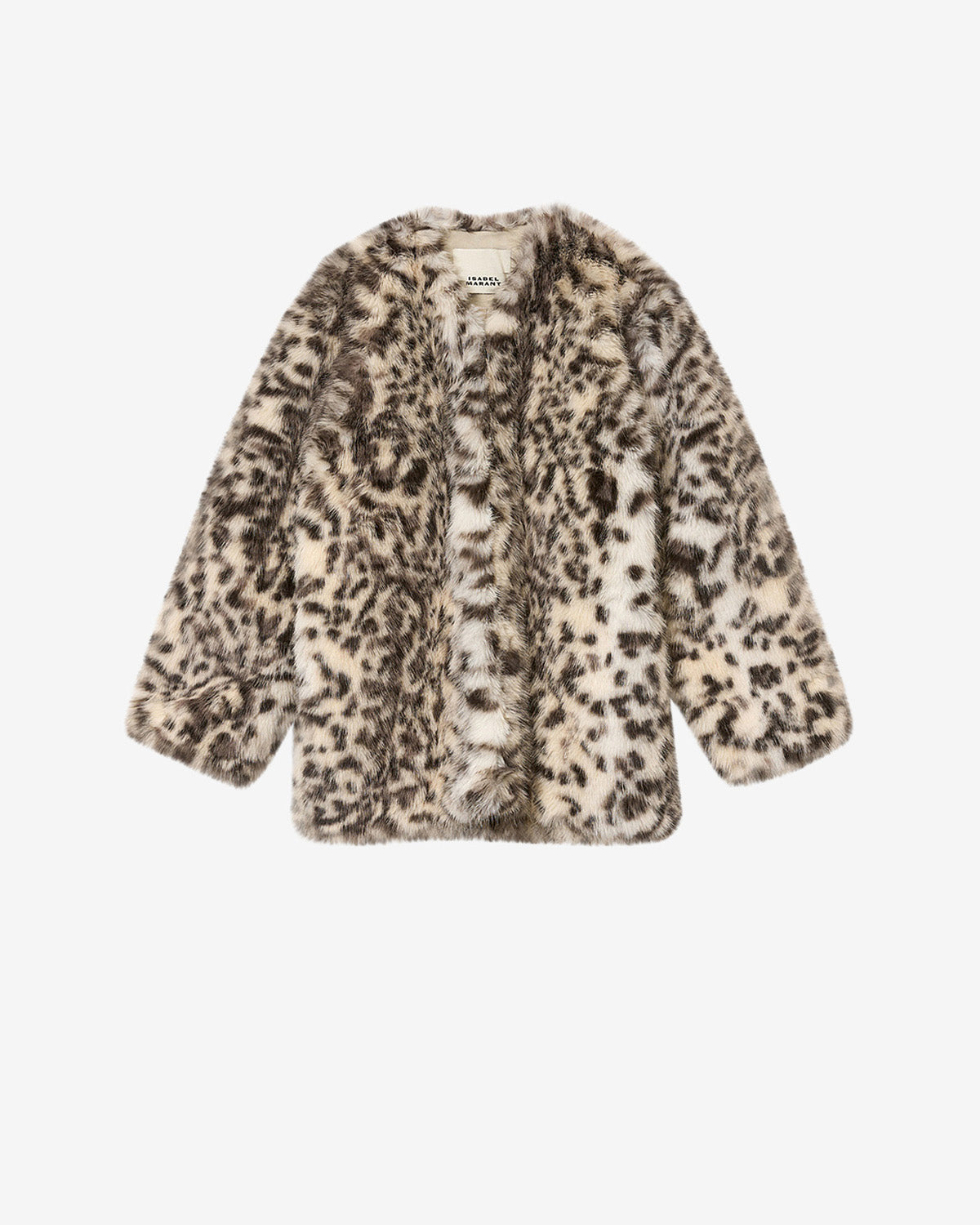 AGLAE COAT Woman ecru and black | ISABEL MARANT Official online store