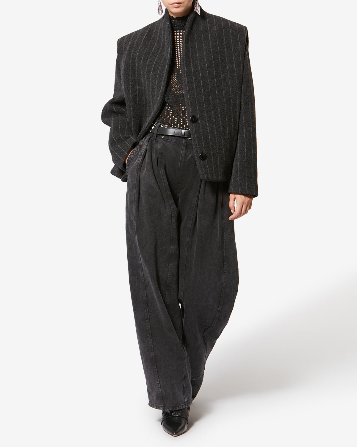 Dyogo-ga wool coat - Anthracite - Woman - 1