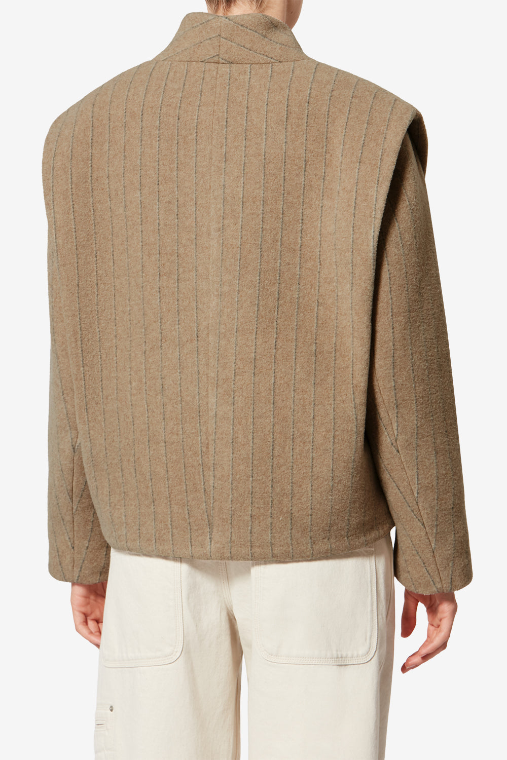 Manteau dyogo-ga en laine - Taupe - Woman - 5