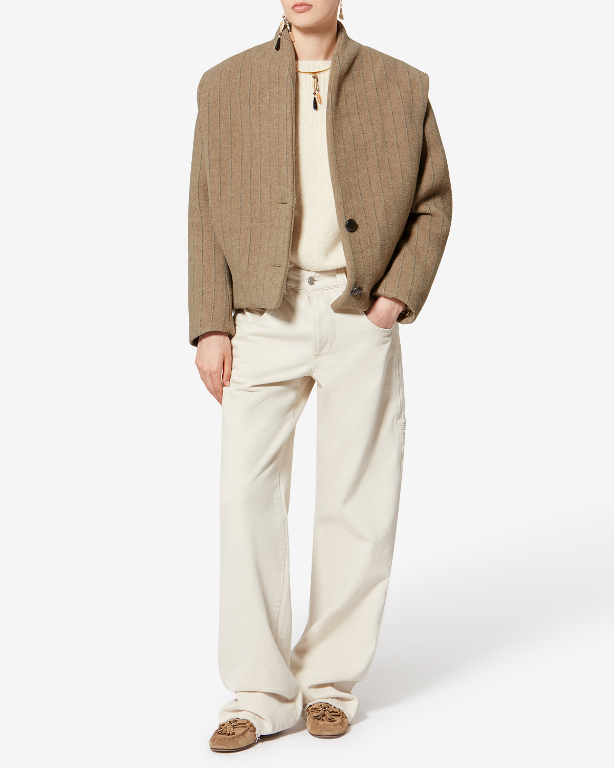 Wollmantel dyogo-ga - Taupe - Woman - 1