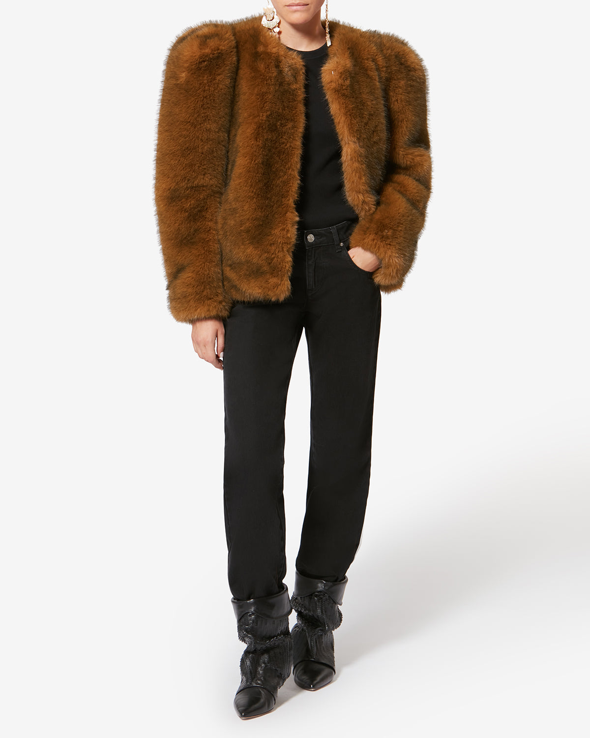 Teddy en fausse fourrure bahria - Ocre - Woman - 1