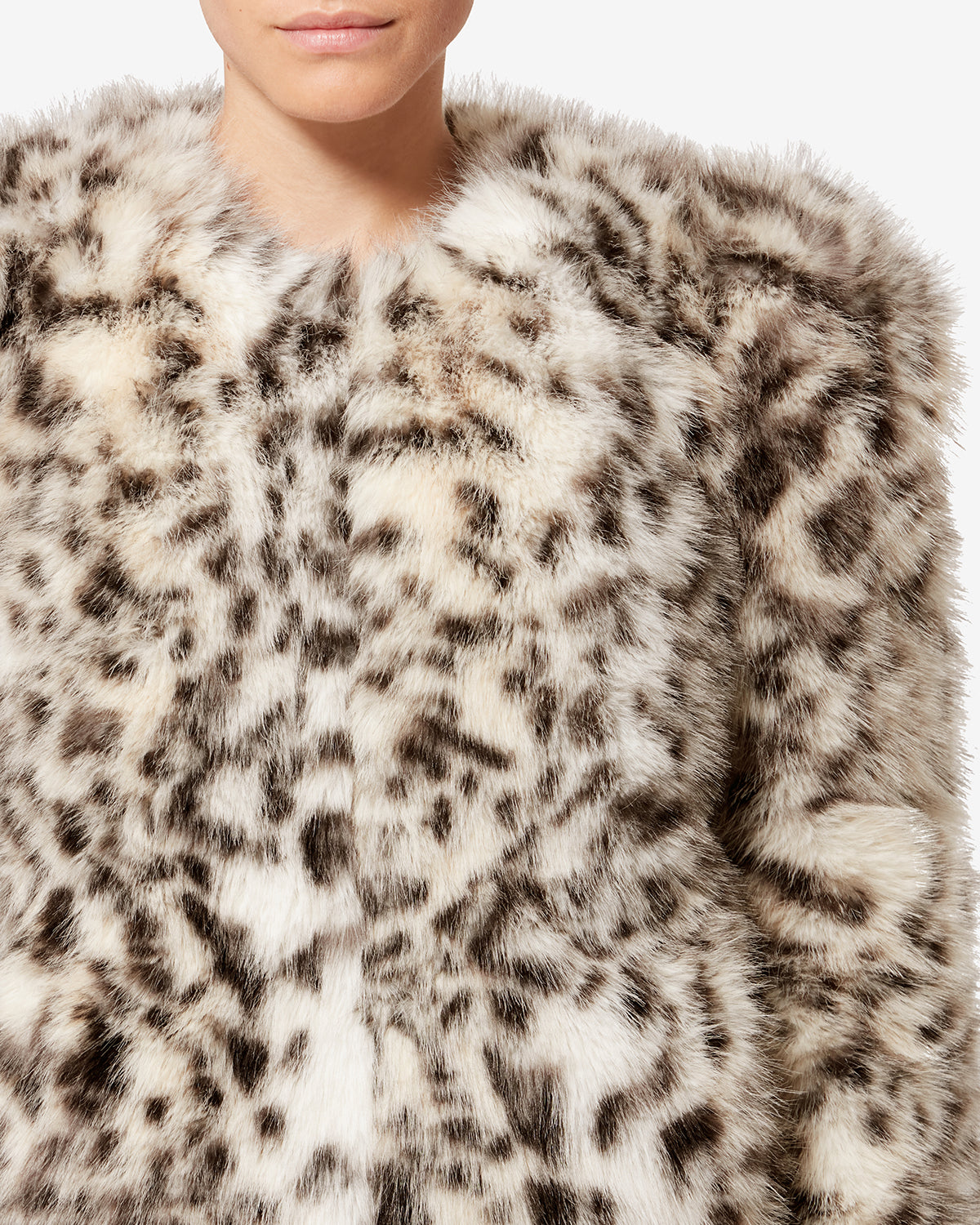 BAHRIA COAT Woman ecru and black | ISABEL MARANT Official online store