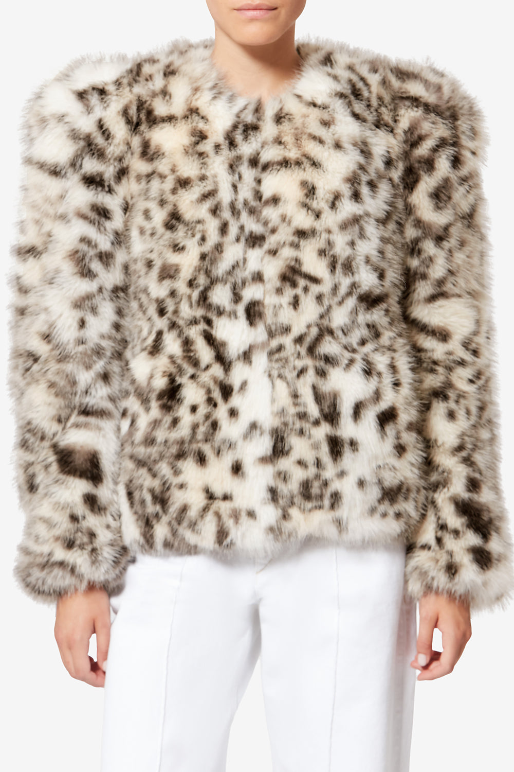 Teddy de piel sintética moteada bahria - Ecru and black - Woman - 4