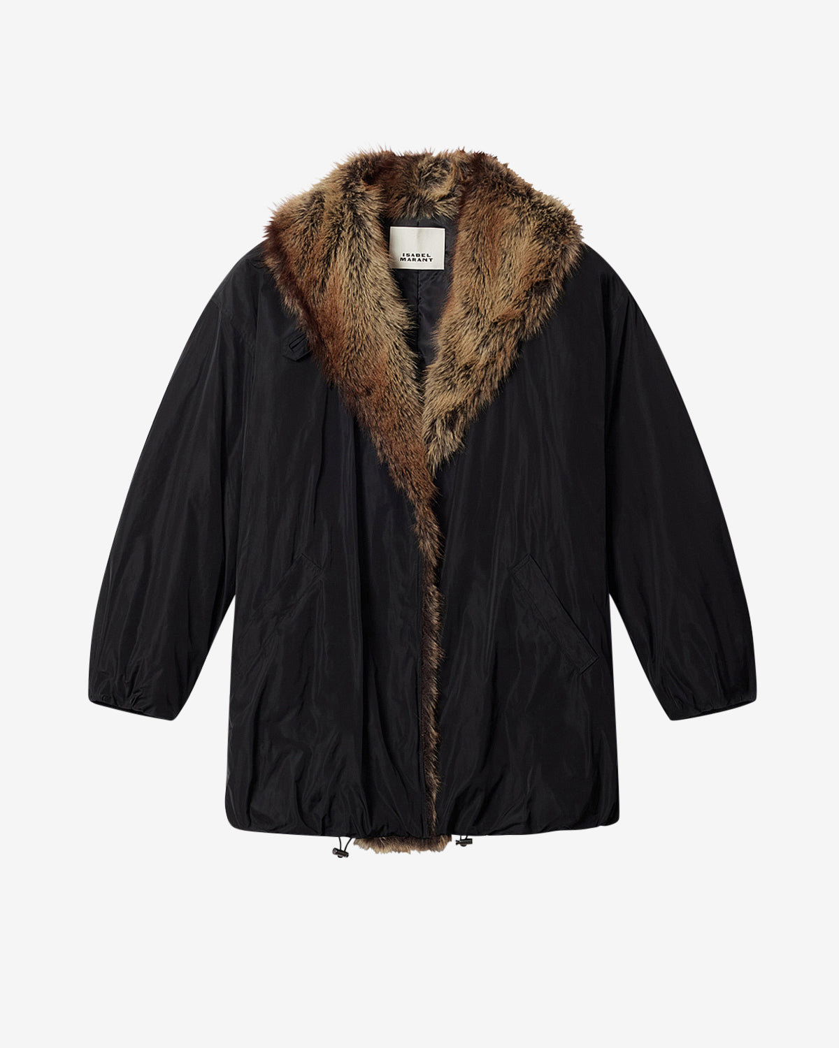 Cardine parka with faux fur lining - Black - Woman - 5