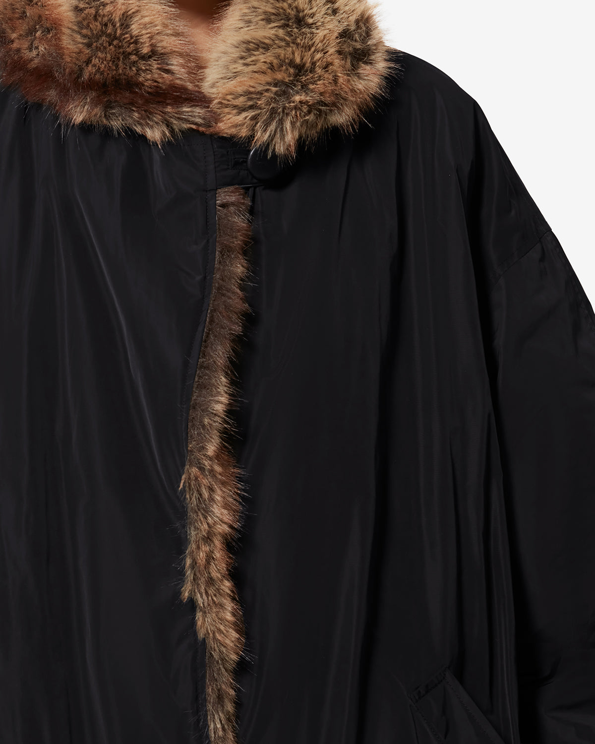 Cardine parka with faux fur lining - Black - Woman - 2