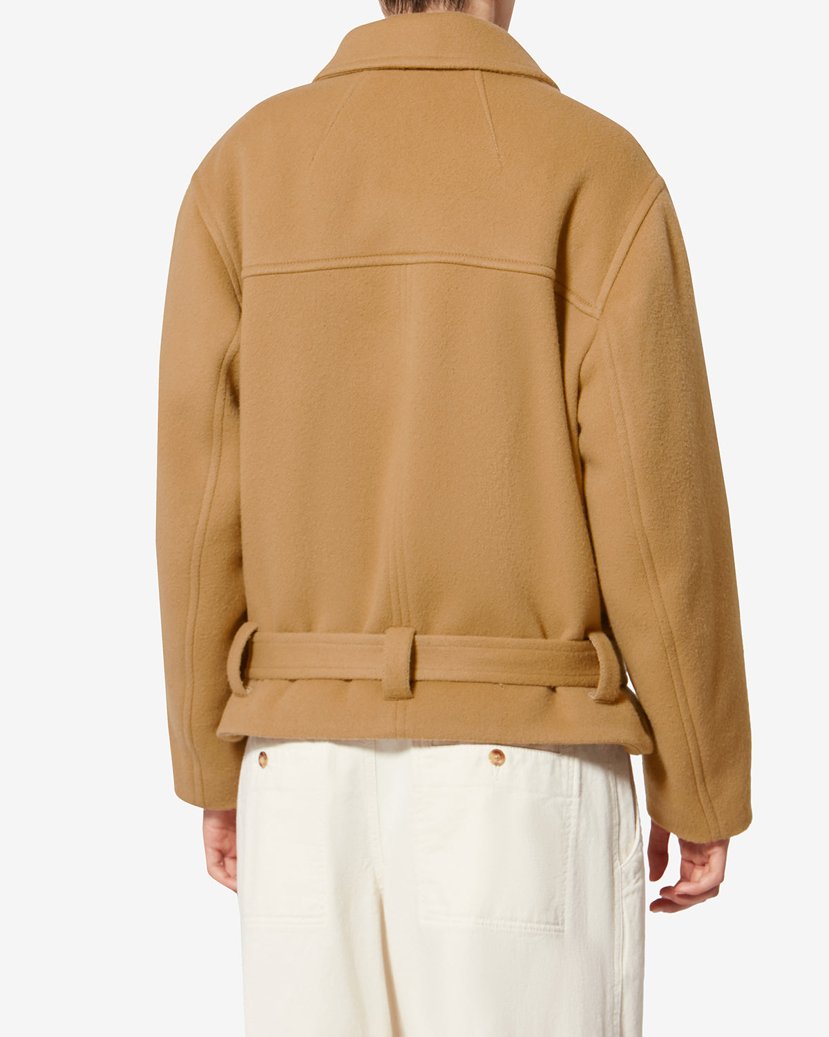 Warna men's short virgin wool and cashmere coat - Camel - Woman - 4