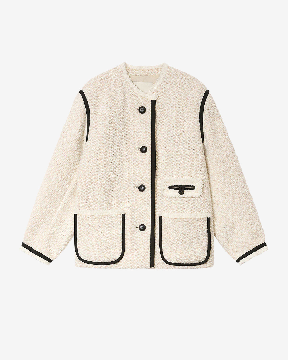 Giacca in tweed bouclé di lana maylin - Ecru - Woman - 5