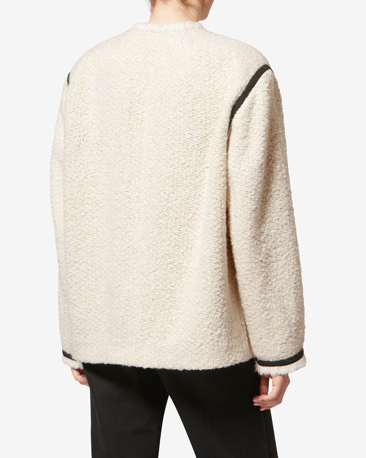 Giacca in tweed bouclé di lana maylin - Ecru - Woman - 4