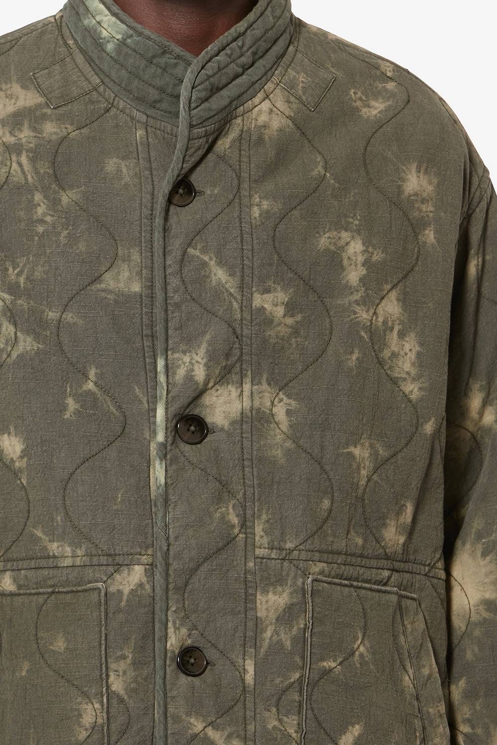 Taeliss quilted chambray coat - Light khaki - Man - 2