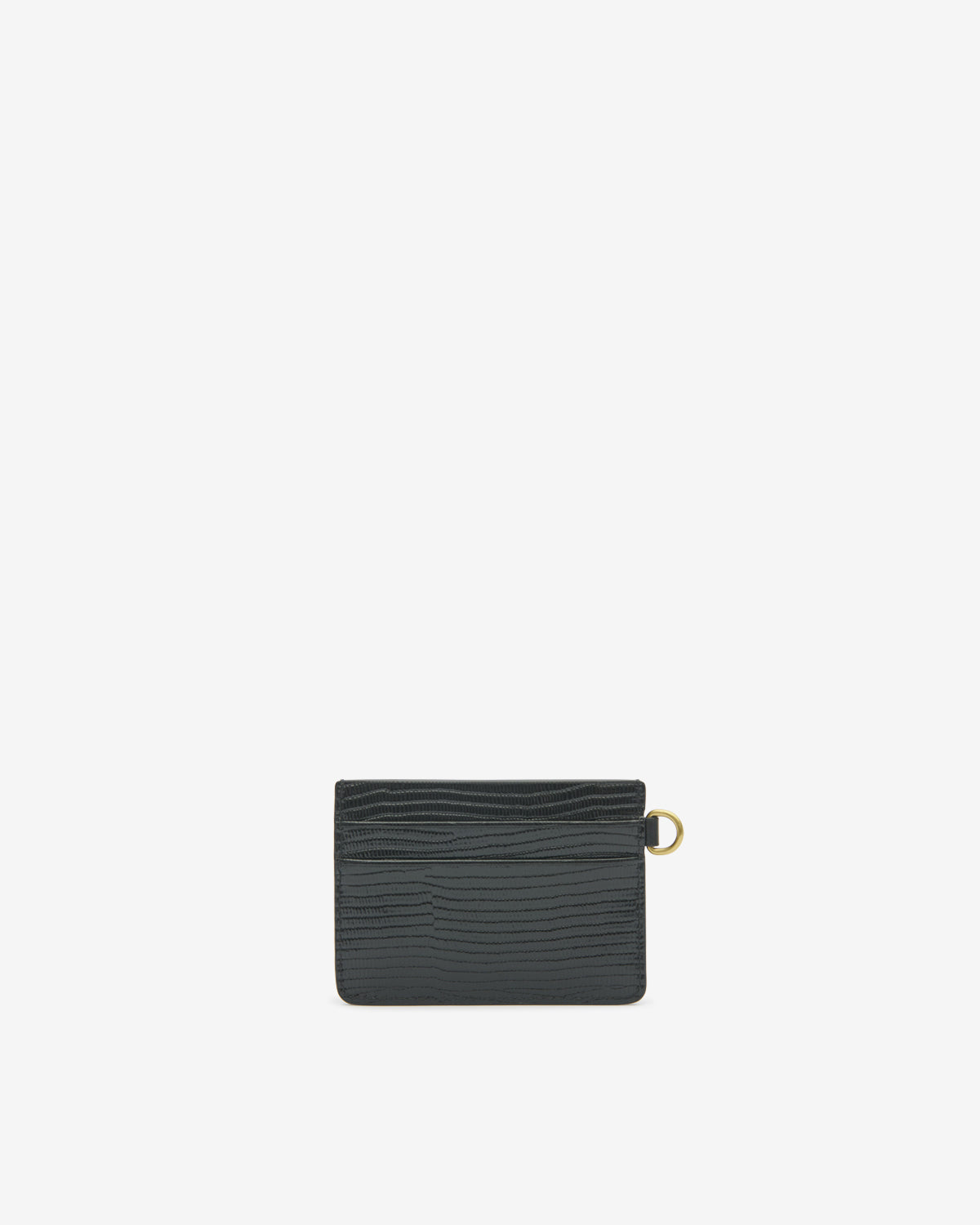Calfskin leather card holder - Black - Woman - 2