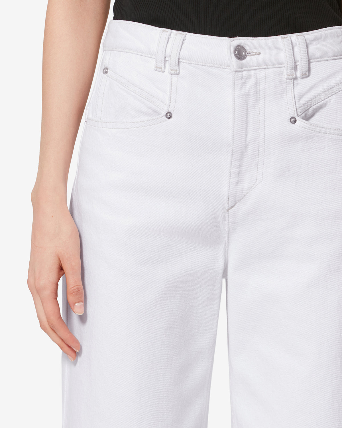 Pantaloni lemony in cotone - Bianco - Woman - 2