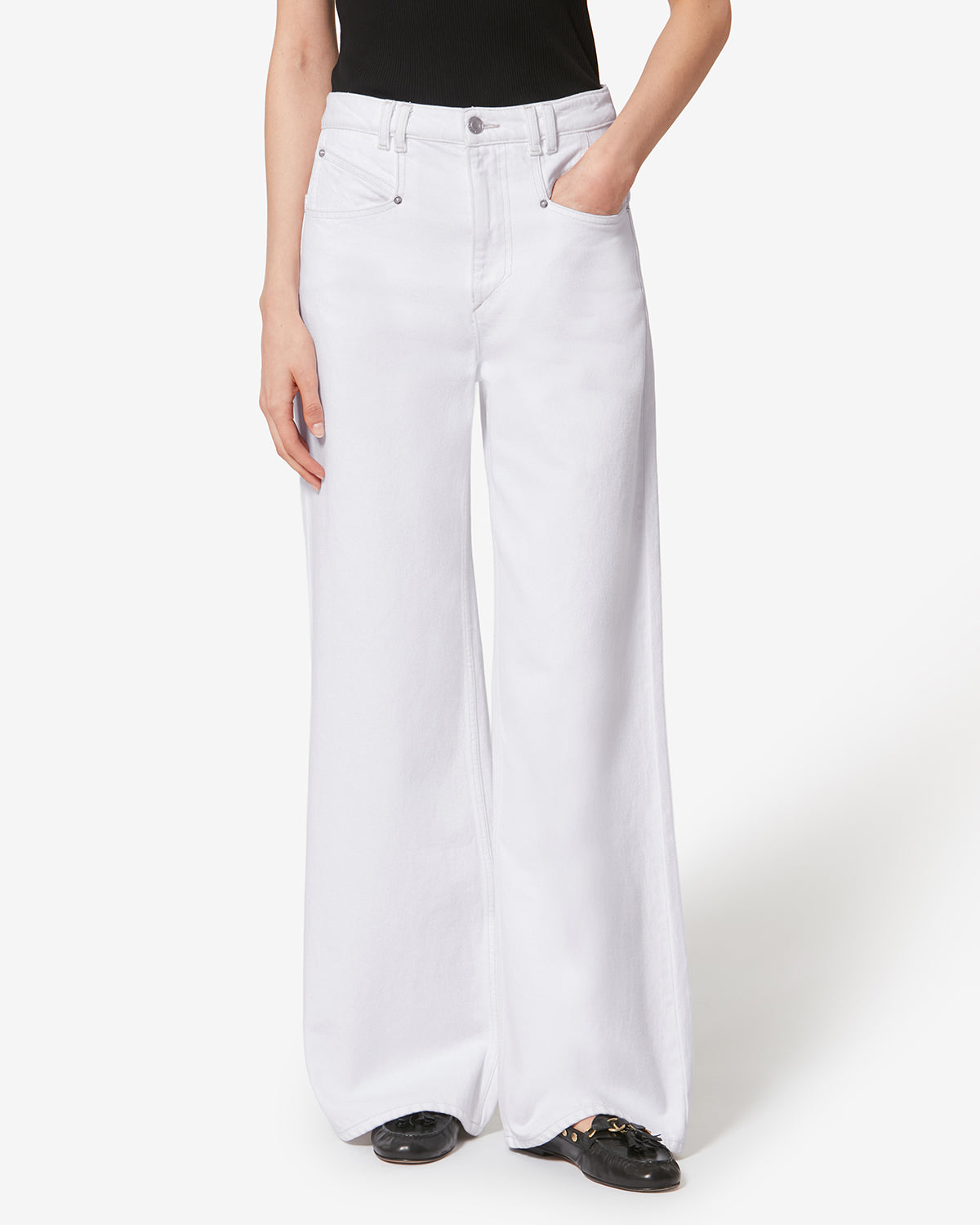 Pantaloni lemony in cotone - Bianco - Woman - 3