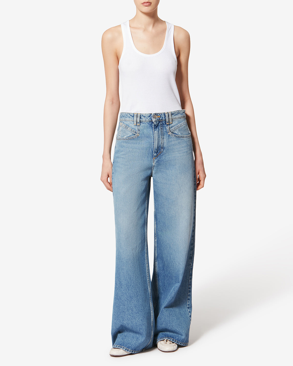 LEMONY PANTS Woman light blue | ISABEL MARANT Official online store