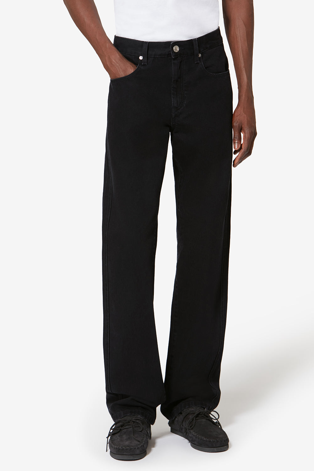 Jean 5 poches en denim lewys - Noir délavé - Man - 4