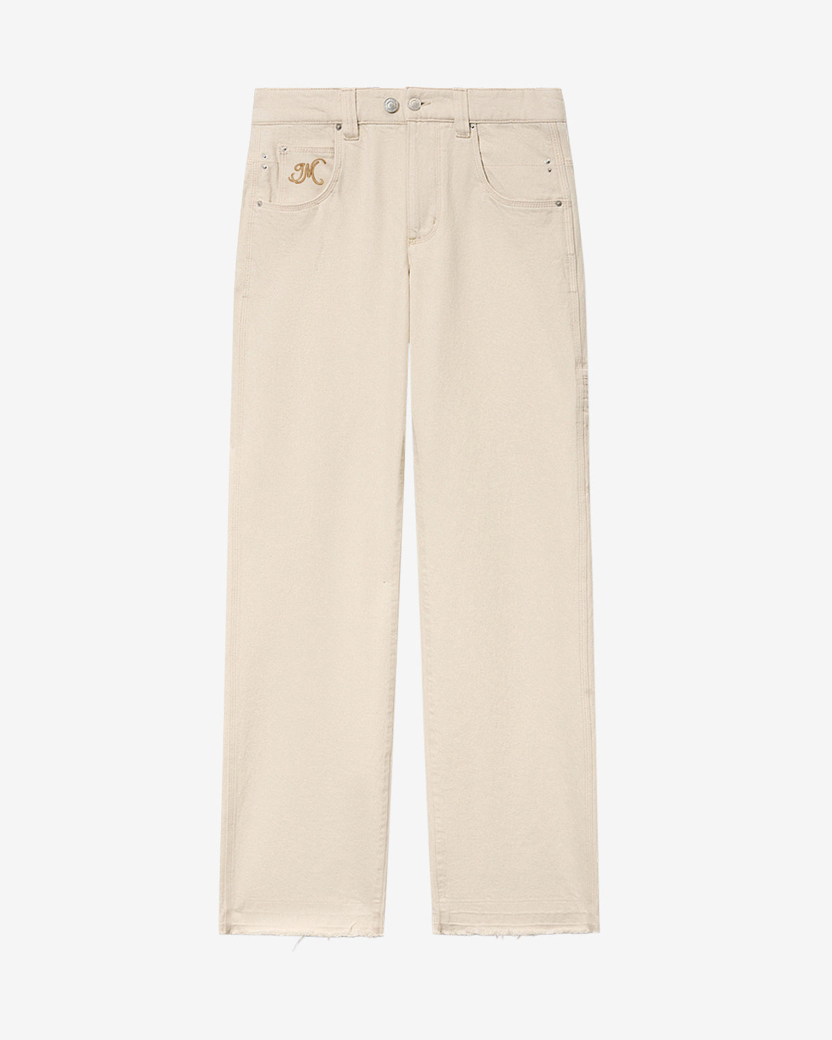 Jean denim à surpiqures jeyda - Écru - Woman - 5