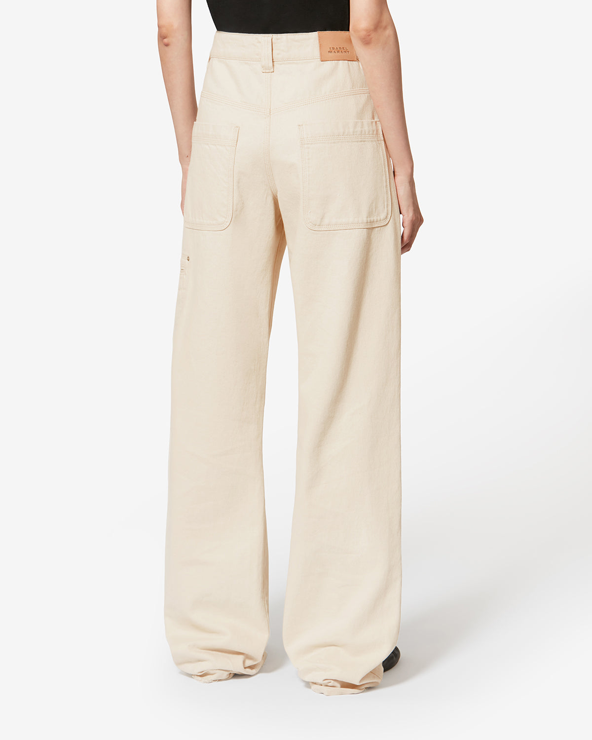 Jean denim à surpiqures jeyda - Écru - Woman - 4