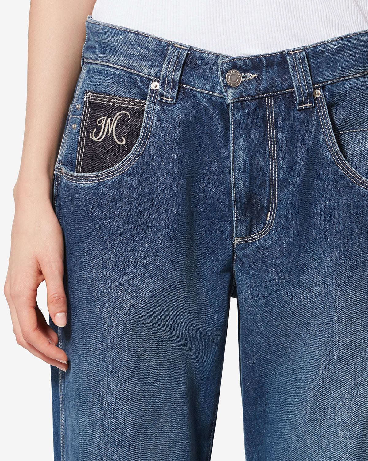 Denim-jeans mit steppnähten jeyda - Blau - Woman - 2