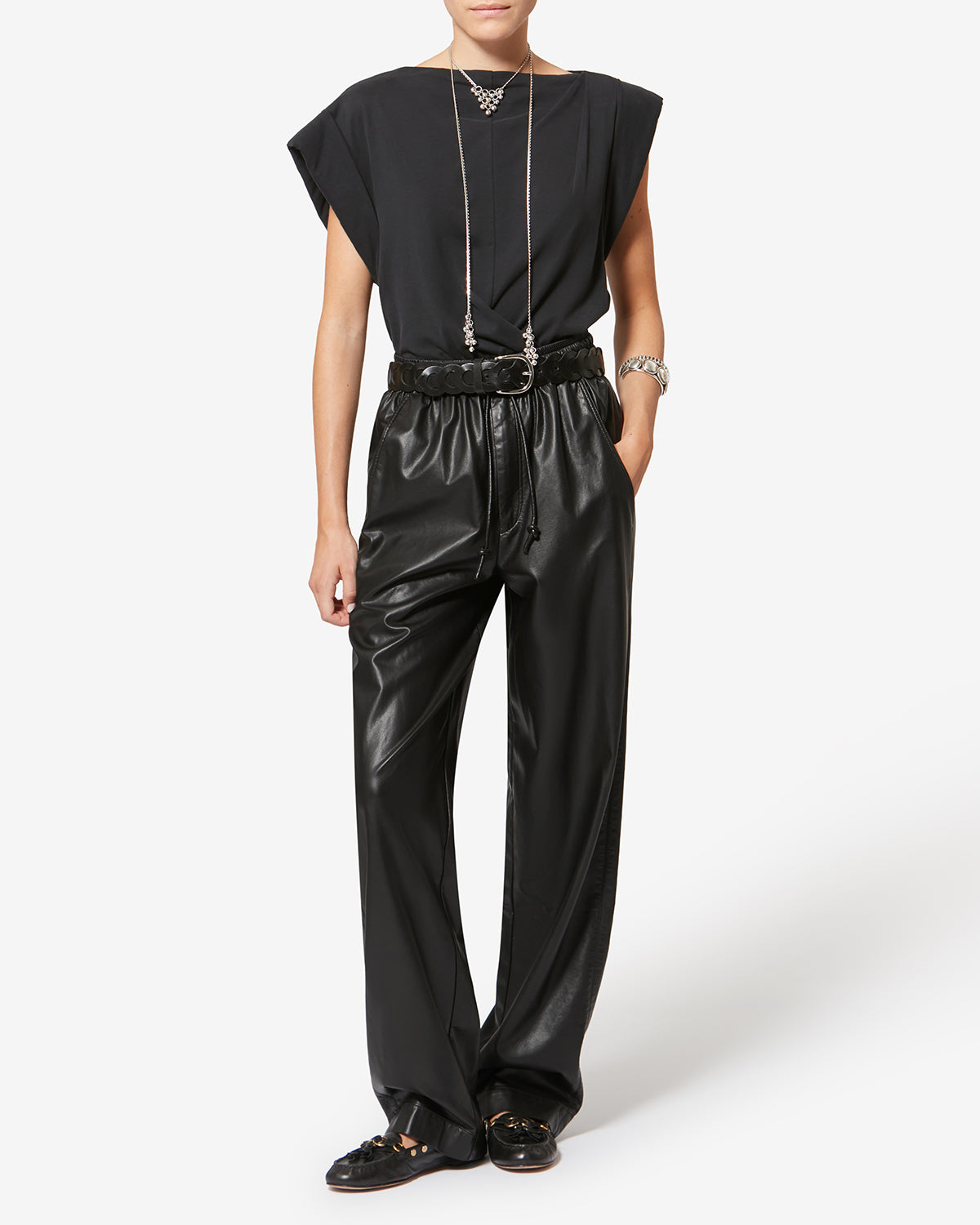 NEREANE PANTS Woman black | ISABEL MARANT Official online store