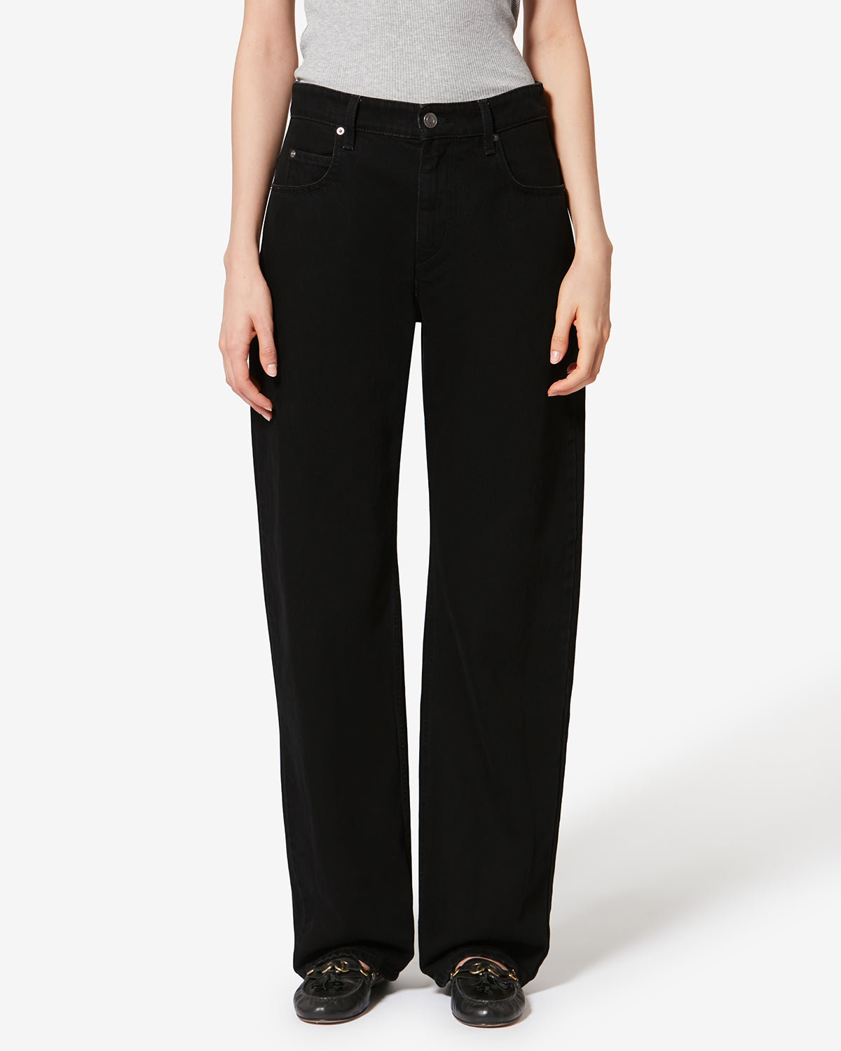 Dromie コットンパンツ - ウォッシュドブラック - Woman - 3