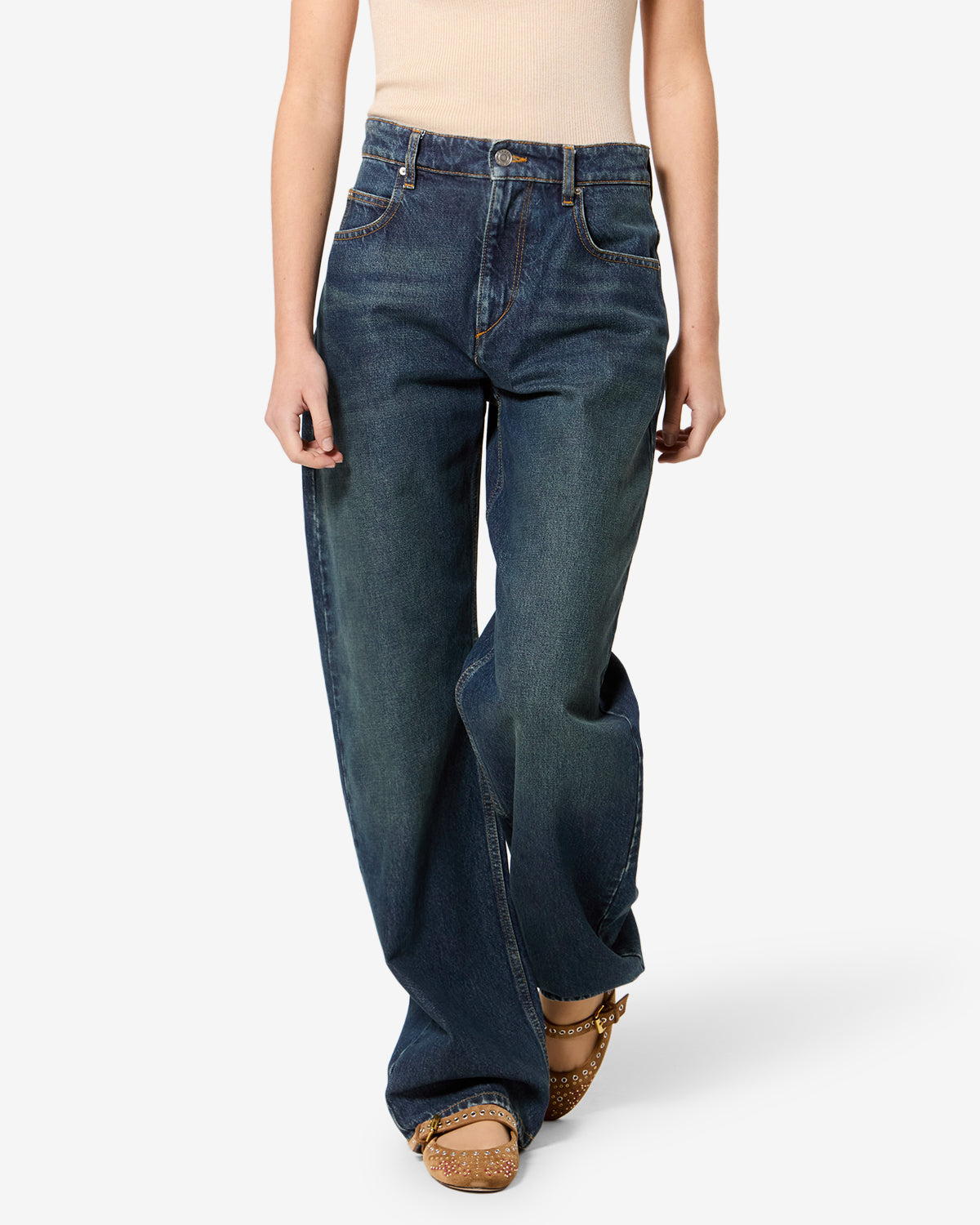 DROMIE PANTS Woman blue | ISABEL MARANT Official online store