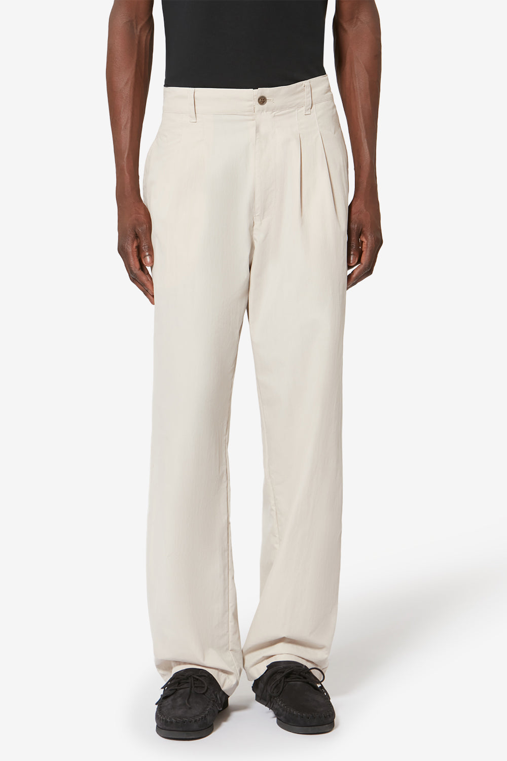 Pantalon à pinces décontracté yostin en coton - Écru - Man - 3