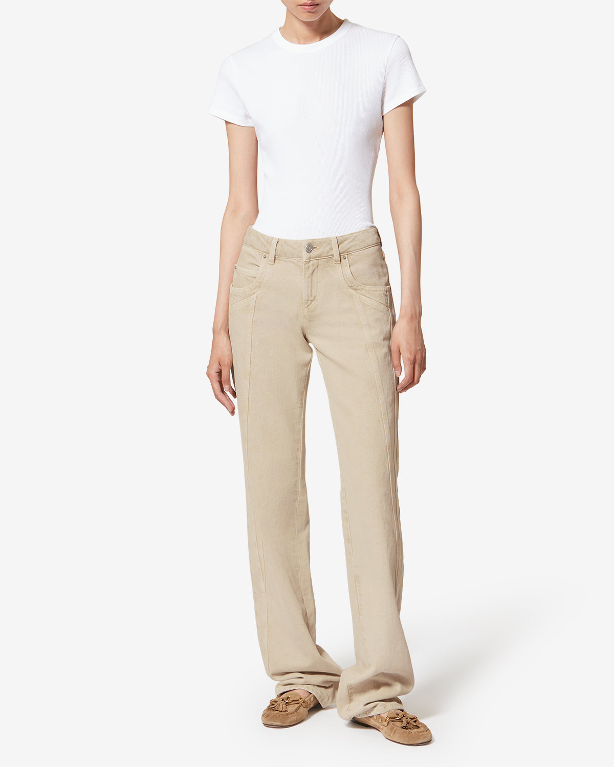 Jaylis lightweight denim bootcut jeans - Ecru - Woman - 1